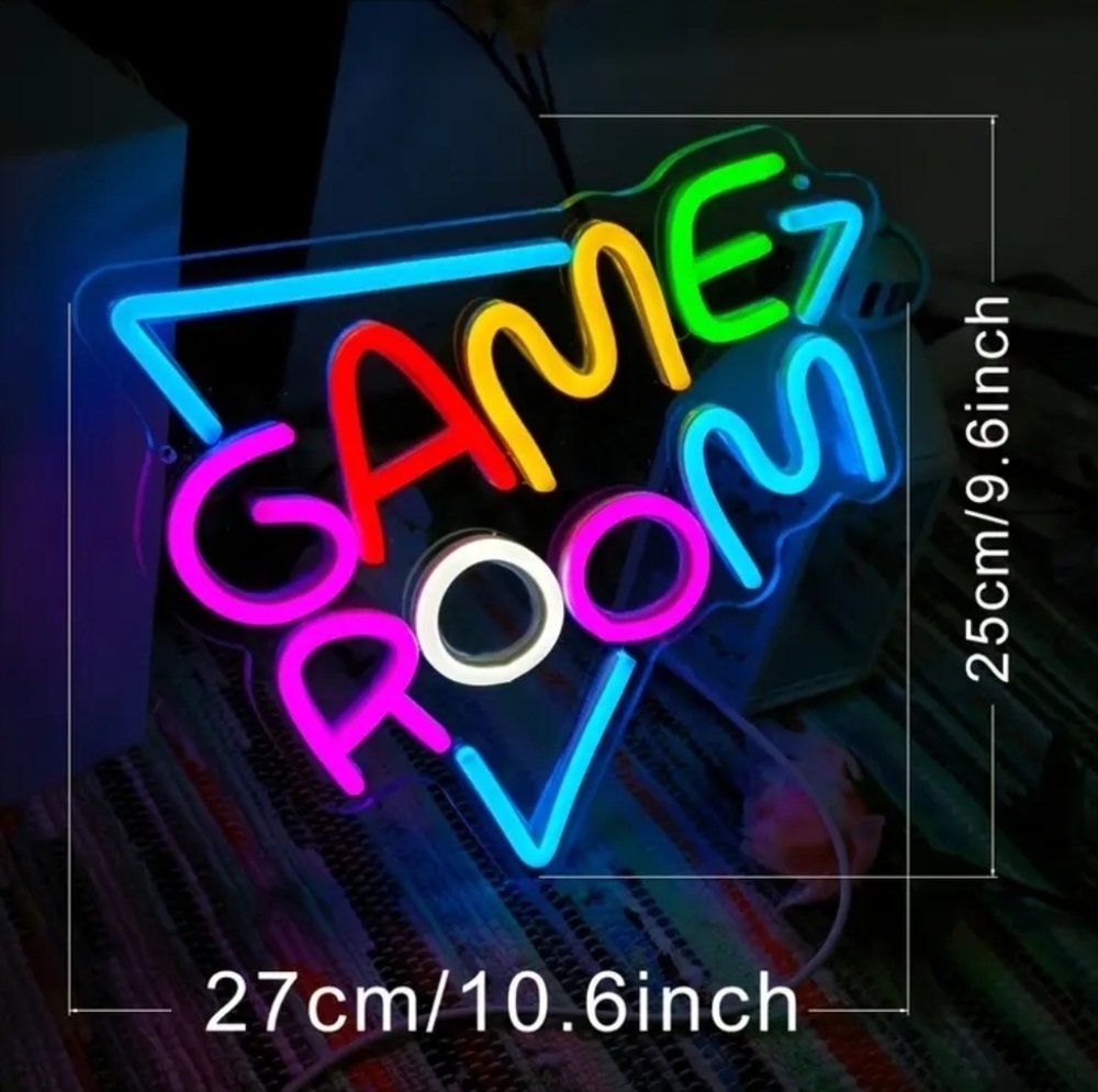 Game Room Neon LED Wall Sign USB Gaming Decor Light Vibrant Glow Retro Y2K Gamer - Picture 3 of 4